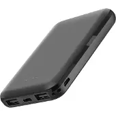 Altadif 5000mAh Zusatzakku, Fast Charge Slim Powerbank mit 2x USB-Ports – Schwarz