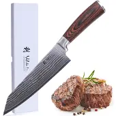 Wakoli EDIB Damast Chefmesser Kiritsuke I 20 cm Klinge I Pakkaholzgriff
