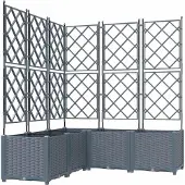 Syfax Garten-Pflanzgefäß 5 pcs Hellgrau 120 x 120 x 143 cm Kunststoff