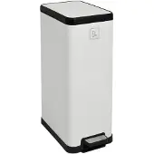 SVITA STM18 Mülleimer Treteimer 18l inkl. Inneneimer Softclose-Deckel Weiß