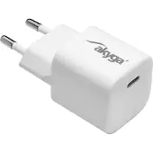 Akyga USB C Ladegerät 25W USB-C Netzteil GaN Schnellladegerät für iPhone Samsung