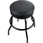 Fender Barhocker mit geprägtem schwarzem Logo schwarz/schwarz 24"