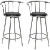 vidaXL "im Angebot" Barhocker 2 Stk. Schwarz Kunstleder - Barhocker CC20304