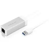 Macally U3GBA, Kabelgebunden, USB, Ethernet, Grau