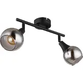 Globo 57904-2, Schwarz, Glas, Metall, IP20, I, E14, 40 W