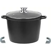 Cheffinger Tiefer Kochtopf Induktion Deckel Ø28cm Suppentopf Alu Guss