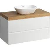 Laufen LANI Waschtischplatte wildeiche inklusive Unterschrank, 1 Ausschnitt mittig, 985x495x580mm, H4065611129991
