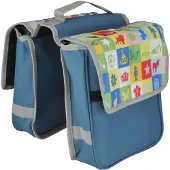 Fischer Fahrrad Kids Gepäckträgertasche Grau 23x21x7 cm für Kinderfahrräder mit Reflexstreifen