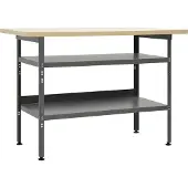 vidaXL Möbel Werkbank Grau 120×60×85 cm Stahl - Werkbänke &2610