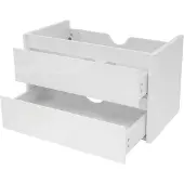 Mendler Waschbeckenunterschrank MCW-B19, Waschtischunterschrank Waschtisch Badezimmer, hochglanz Soft-Close 50x80cm weiß