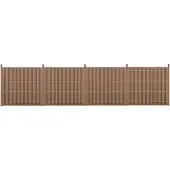 Neu.holz WPC Gartenzaun Sichtschutz Windschutz Lamellenzaun Zaun 747x185cm Braun [.holz]