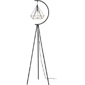 Lux.pro Stehleuchte ‘Austell’ 1 x E27 Metall 171 cm Schwarz / Weiß