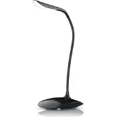 Brandson LED Schreibtischlampe dimmbar, Tischlampe, Tischleuchte, Leselampe, 3 Helligkeitstufen, warmweiß, stromsparend, USB oder Batteriebetrieb, Schwarz