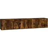 vidaXL TV-Wandschränke 2 Stk. Räuchereiche 100x34,5x40 cm