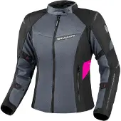 SHIMA Rush 2.0 Vented Wasserdichte Damen Schwarz Grau Pink Motorrad Textiljacke Größe 3XL