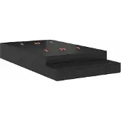 Syfax Aufbewahrungsbettgestell Schwarz Eichen-Optik 120 cm