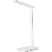 Forever Stylische Tischlampe 1m Kabel - Lampe mit integriertem Induktionsladegerät Weiß