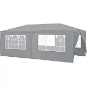 Casa.pro [] Pavillon 600x300x255cm Gartenzelt Partyzelt Gartenpavillon Bierzelt Festzelt Dunkelgrau