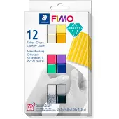 Creativ Company FIMO 8013 C, Modellierton, Schwarz, Blau, Gold, Grün, Grau, Violett, Rot, Silber, Weiß, Gelb, 12 Stück(e), 300 g, 25 g, 12 Stück(e)
