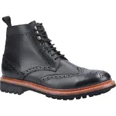 Cotswold Mens Rissington Commando Lace Up Leder Kleid Stiefel (Schwarz)