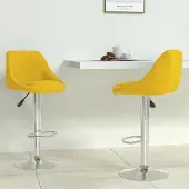 vidaXL Design Möbel Barhocker 2er Set Senfgelb Samt - 2024 Neu
