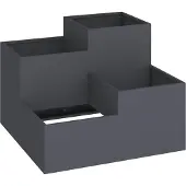 Syfax Gartenblumentopf Anthrazit 100 x 100 x 60 cm Stahl