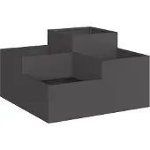 Syfax Gartenblumentopf Schwarz 100 x 100 x 48 cm Stahl