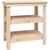 vidaXL Werkbank 78,5x50x80 cm Massivholz Kiefer