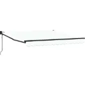 vidaXL Ausziehbare Markise Weiß 350 x 250 cm Polyester und Metall