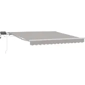 Syfax Einziehbare Markise Hellgrau 300 x 250 cm Stoff und Stahl