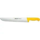 Arcos Metzgermesser Farbe - Prof 292400 in Edelstahl Nitrum und mango ergonomisches gelbes Polypropylen und 35 cm Klinge, Vitrine