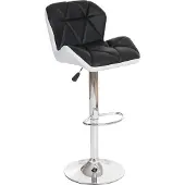 Mendler Barhocker MCW-A92, Barstuhl Tresenhocker, höhenverstellbar Kunstleder schwarz