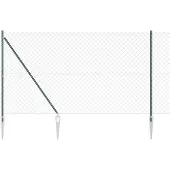 vidaXL Maschendrahtzaun mit Stacheln 10 x 1,6 m Grün Netz