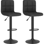 vidaXL Barhocker 2 Stk. Schwarz Stoff