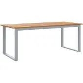 Syfax Gartentisch Grau 200 x 90 x 75 cm Massivholz Akazie