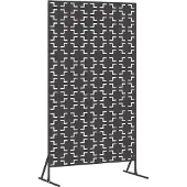 Syfax Sichtschutz Schwarz 100 x 50 x 180 cm Stahl