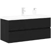 vidaXL Waschbeckenschrank Schwarz Eichen-Optik 100 x 39 x 62 cm