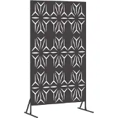 Syfax Sichtschutz Schwarz 100 x 50 x 180 cm Stahl