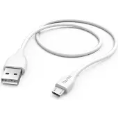 Hama USB-Kabel, USB-A - Micro-USB, 1,5 m, Weiss