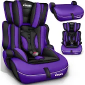 Kiduku Autokindersitz Kinderautositz Autositz Kindersitz 9-36kg Gruppe 1+2+3 Schwarz/Lila
