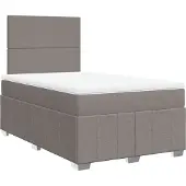 Syfax Boxspringbett mit Matratze Taupe 120x190 cm Stoff