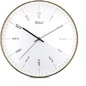 Mebus Designer Quarz-Wanduhr in Metall-Optik, hochwertiges Quarzwerk, 30 cm Durchmesser
