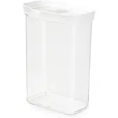 EMSA Optima Schüttdose 2,2 Liter, rechteckig, Schiebedeckel, ideal zum Portionieren, 100% sicher/ hygienisch/ platzeffizient, Frischedichtung, transparentes Design, N1142400