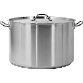 TRIZERATOP Mittlerer Profi-Kochtopf mit Deckel 50x32 cm, 62,8 l, Edelstahl 21/0