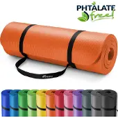 Tresko Yogamatte Fitnessmatte Gymnastikmatte Pilates 185x60x1,0cm Orange