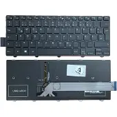 T-ProTek DEUTSCHE-Tastatur mit Schwarz Rahmen,Beleuchtung komp. für Dell Inspiron 14 5445