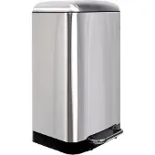 Perel Stadtmülltonne - 30 l - Rechteckig - Edelstahl