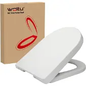 Woltu WC Sitz, Absenkautomatik, Kunststoff, Softclose Scharnier, Antibakteriell