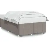 Syfax Bettgestell ohne Matratze Taupe 120x190 cm Stoff