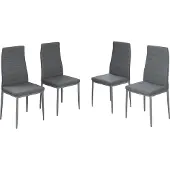 Vicco Esszimmerstuhl Grand Grau 42.5 x 48 cm 4er Set, Model 40741